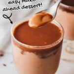 coffee panna cotta dessert with text describing recipe.