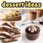 collage of italian recipes with text authentic italian dessert ideas.