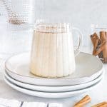 jug filled with homemade cinnamon coffee creamer.