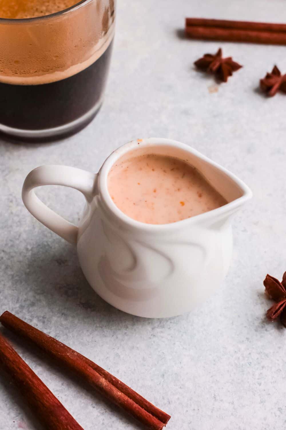 pumpkin spice creamer recipe in jug.