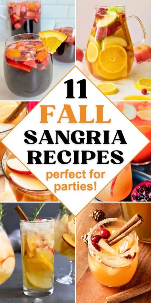 collage of sangria recipes with text overlay.