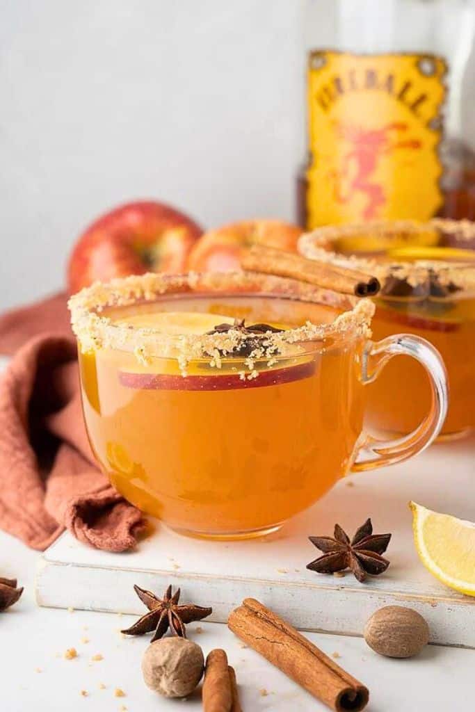 spiced hot toddy cocktail.