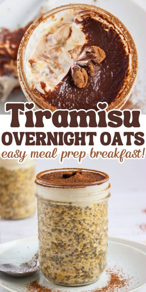 collage of overnight oats.
