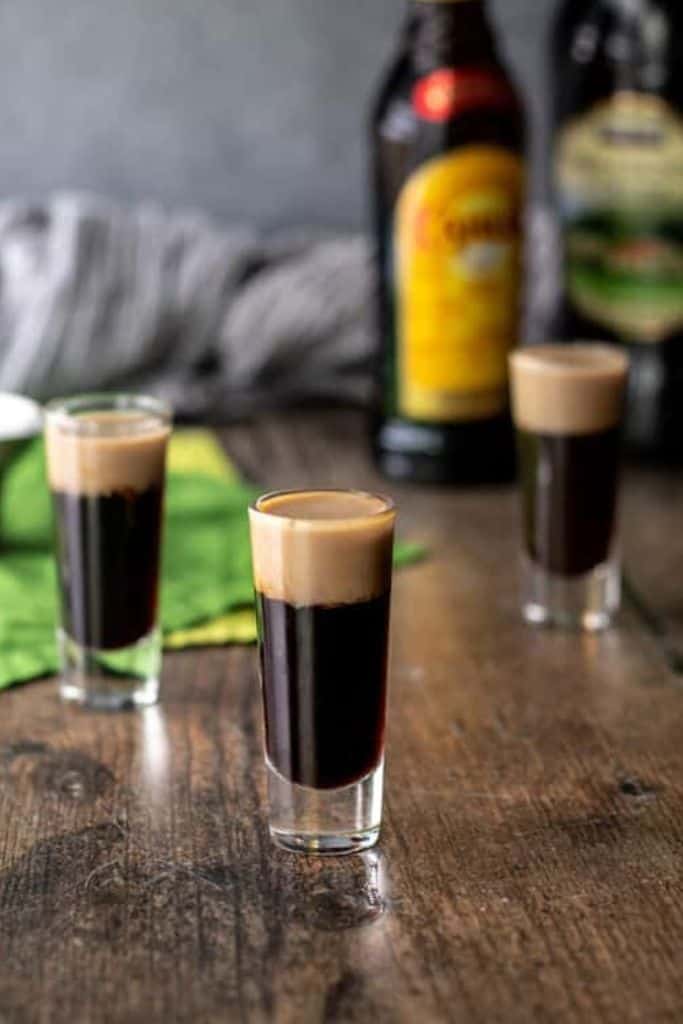 baby guinness kahlua shots.