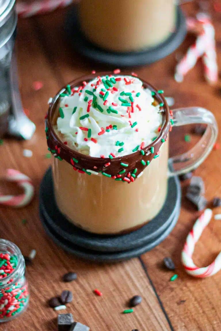 peppermint schnapps coffee with whipped cream.
