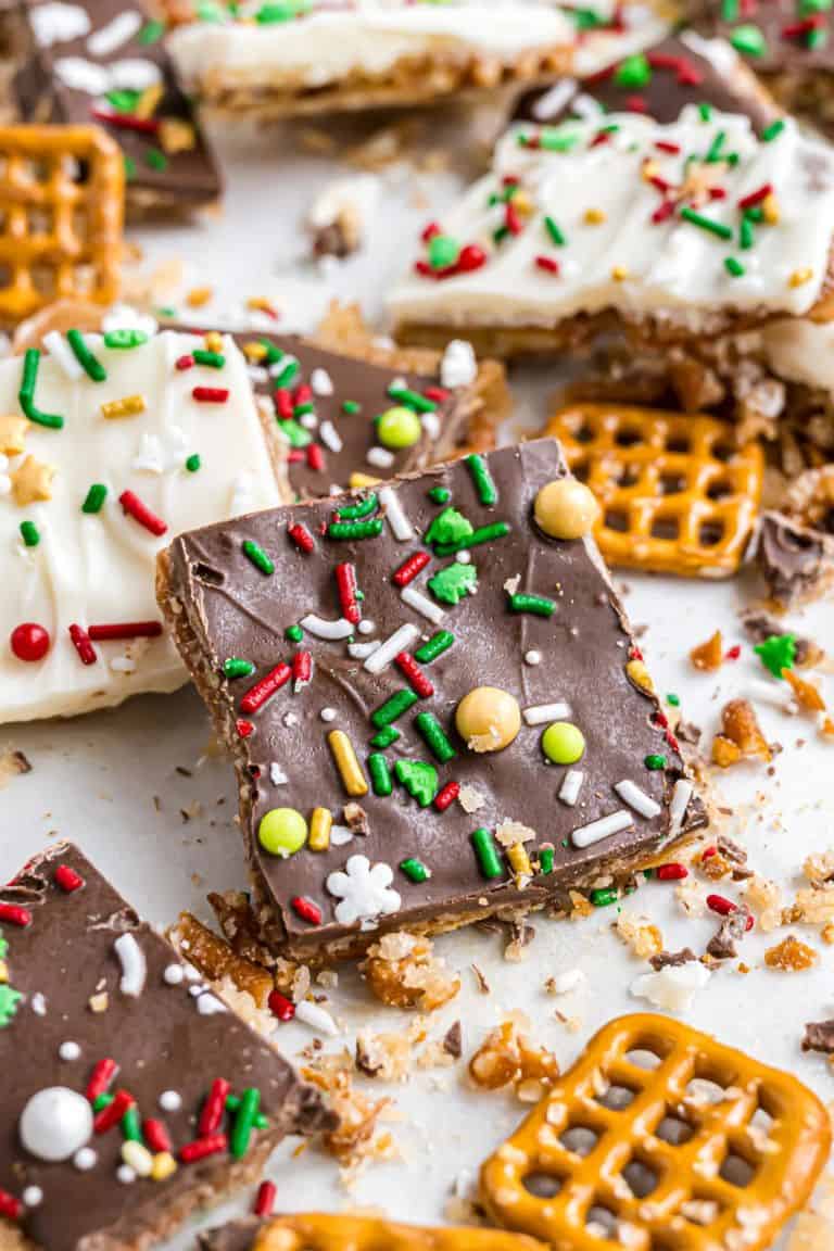 christmas crack with pretzels.