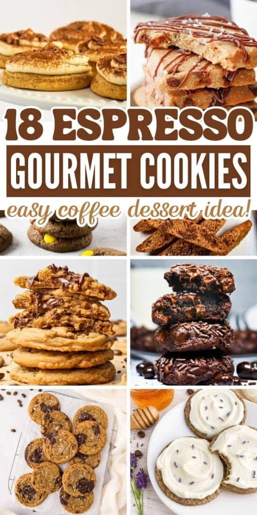 collage of coffee cookies.