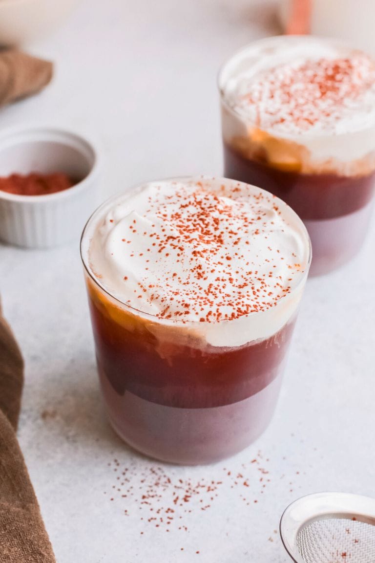 irish cream cold brew coffee topped with flavored sweet cream.