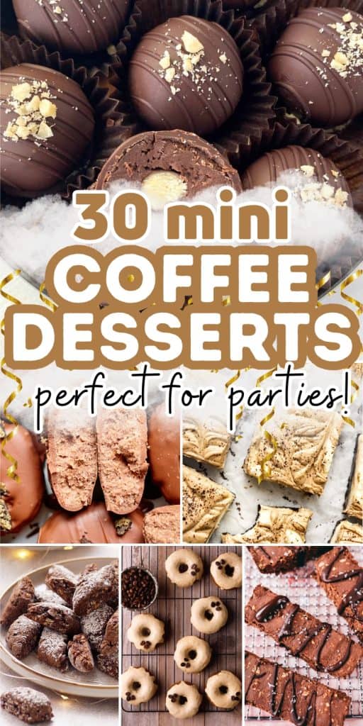 collage of coffee finger desserts.