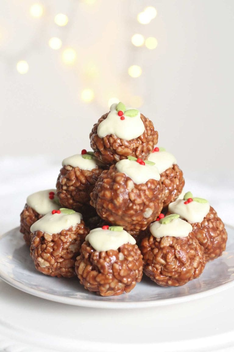 rice krispie christmas puddings.