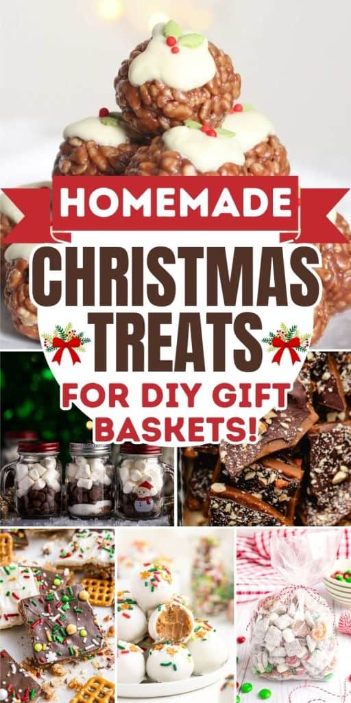 collage of holiday treats for gifting.