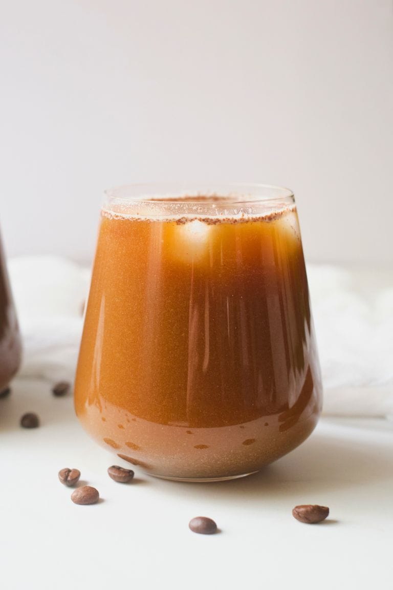 iced protein coffee drink.