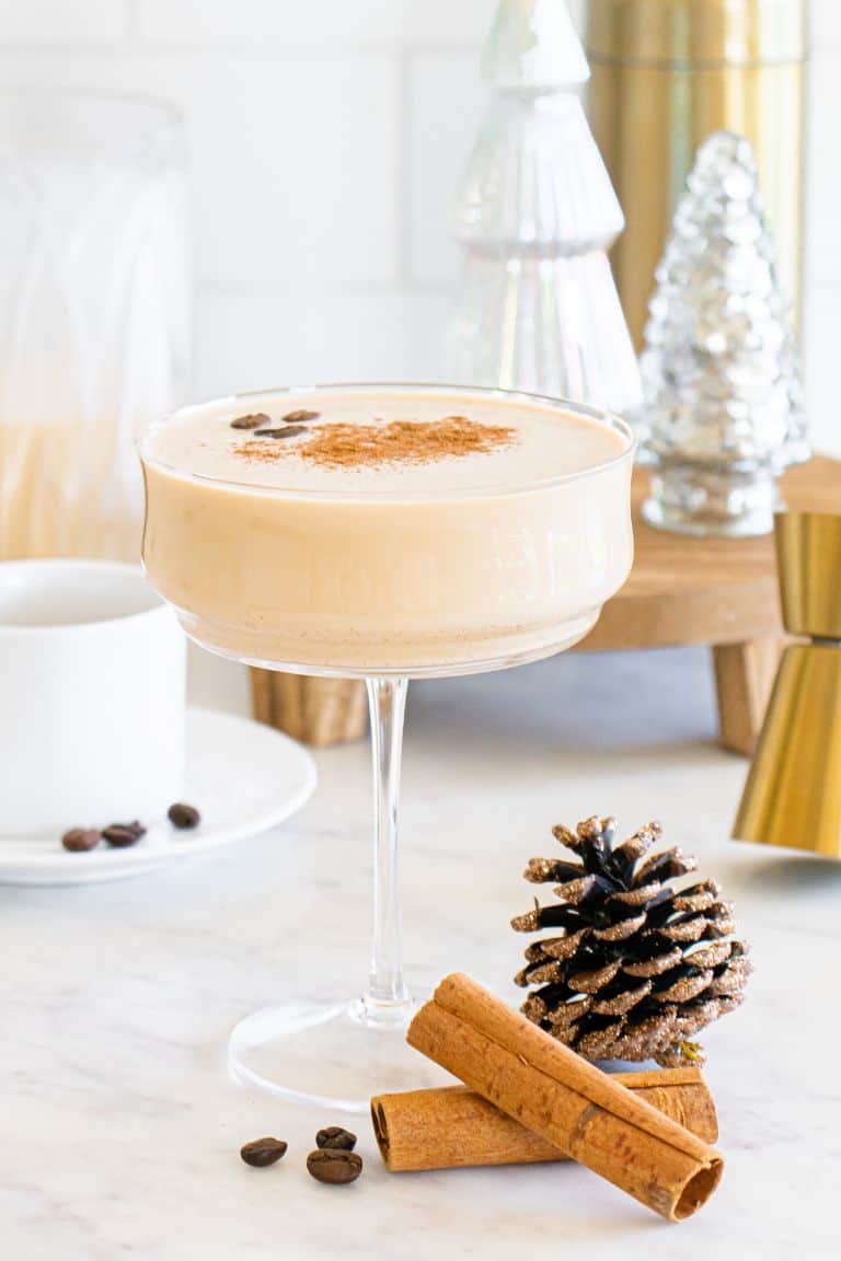 eggnog espresso martini cocktail.
