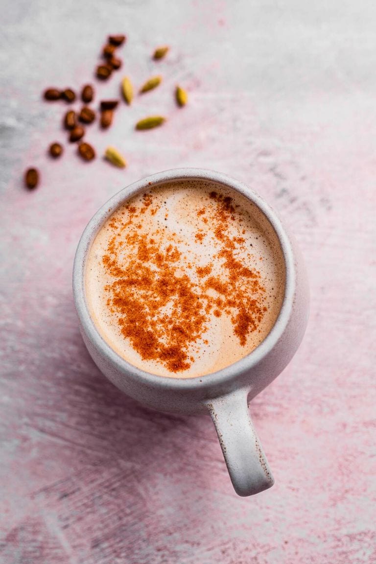 hot chai coffee with cinnamon.