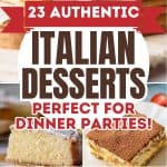 collage of italian desserts.