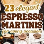 collage of coffee martinis.