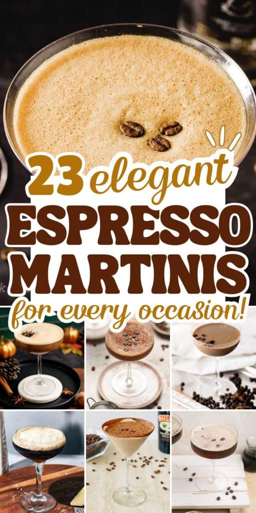 collage of coffee martinis.