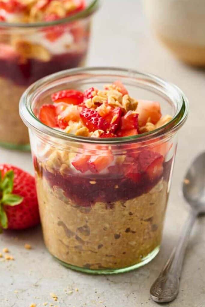 peanut butter and jelly overnight oats.