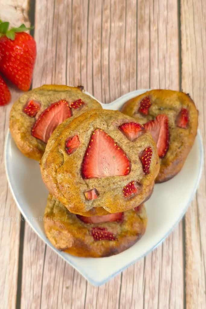 strawberry chia cookies on a plate.
