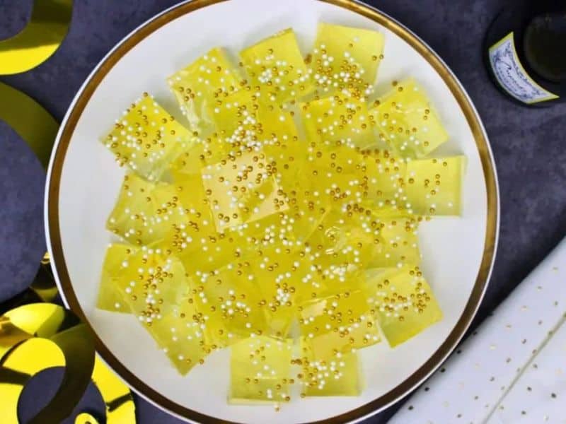 squares of vodka jello shots.