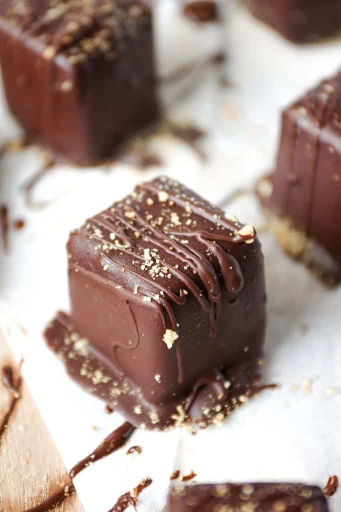 chocolate covered cheesecake bites.