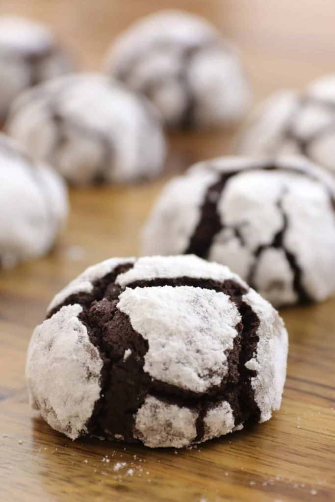 chocolate crinkle cookies.