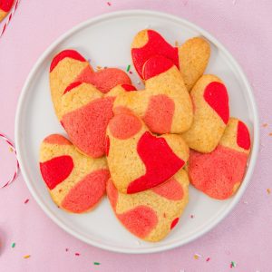 platter of heart cookies.