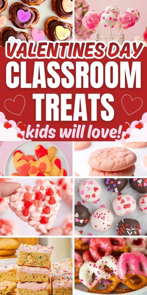 collage of valetine treats ideas.