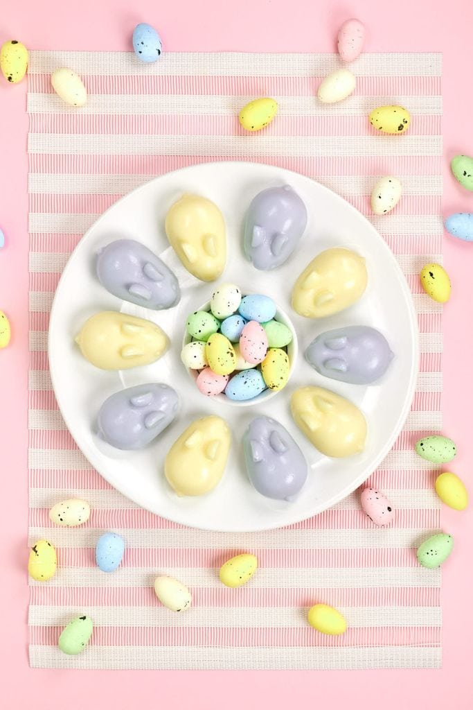 bunny shaped jello treats.