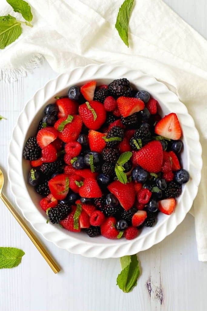 bowl of fresh berries.