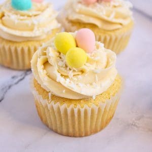 lemon curd cupcakes for easter.