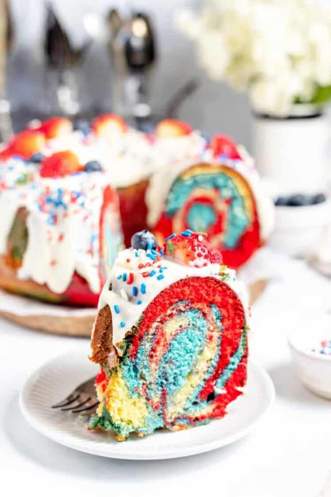 4th of july bundt cake.