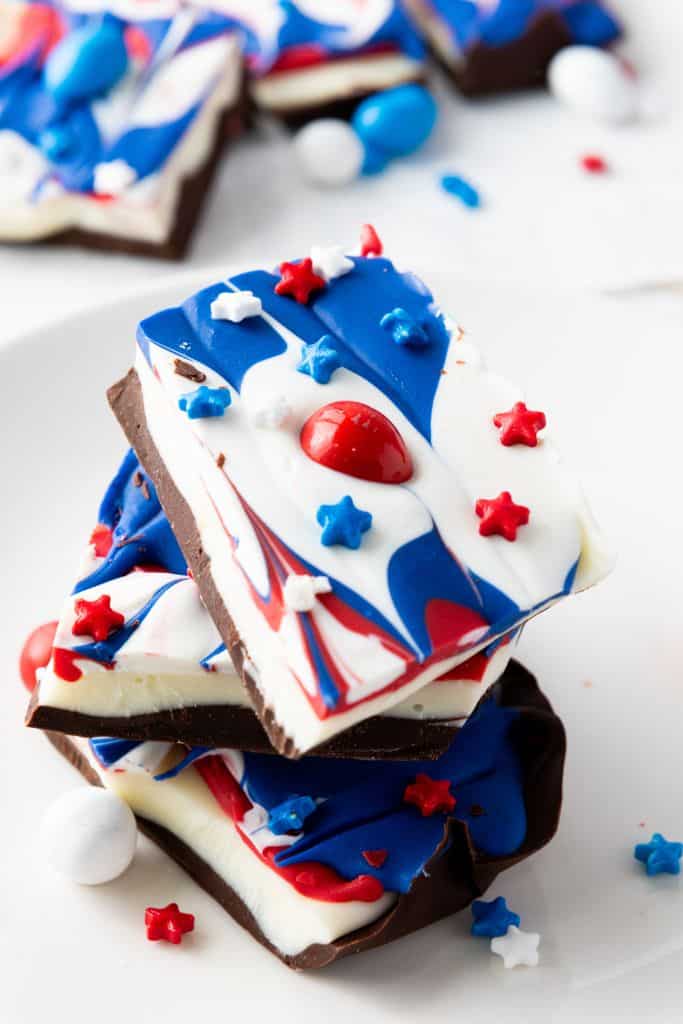 patriotic candy bark.