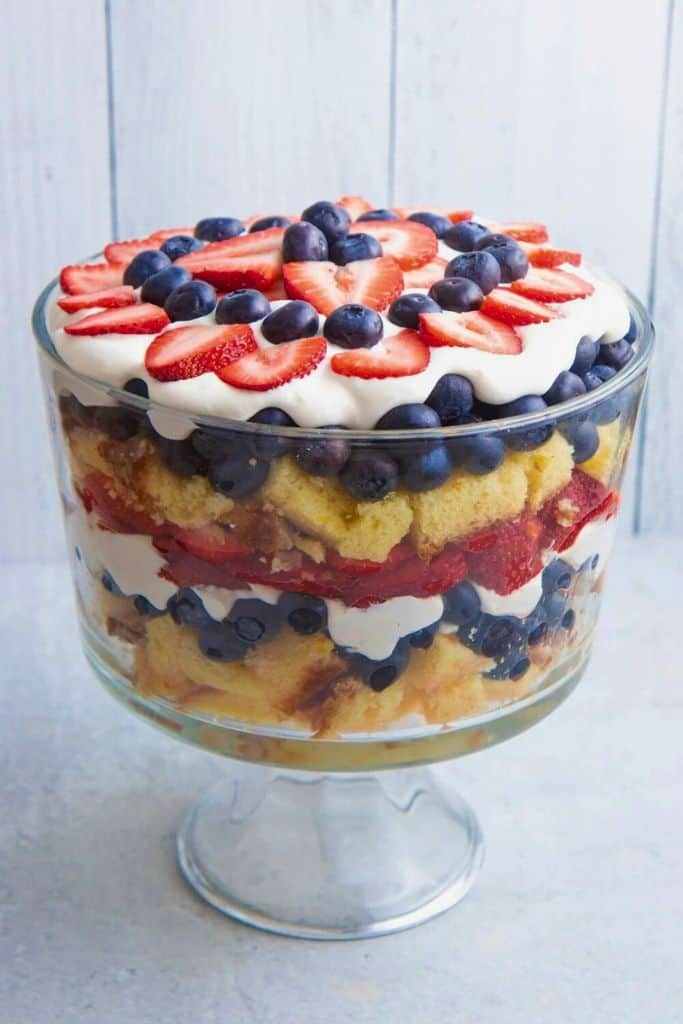 summer berry trifle.