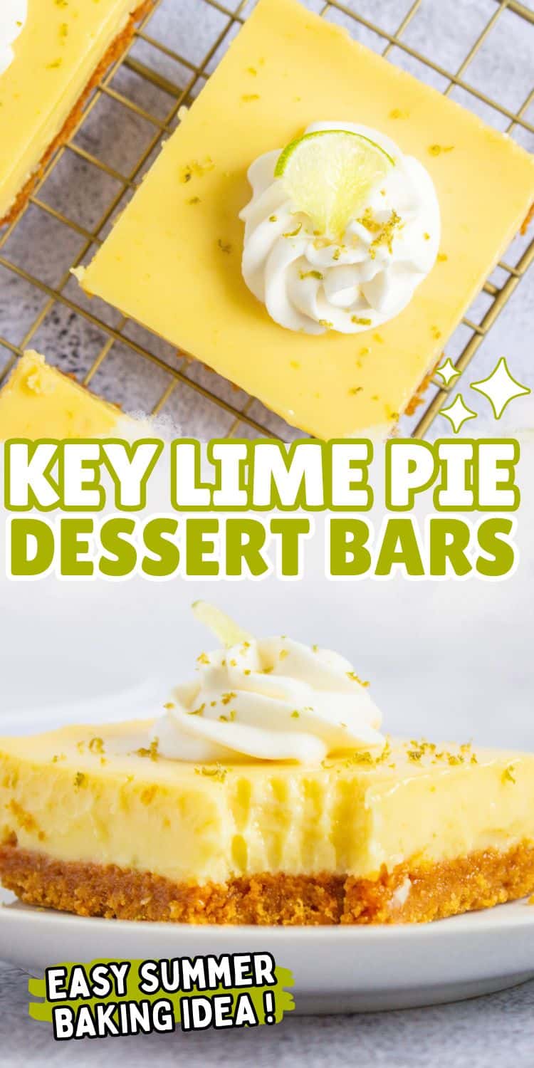 collage of summer dessert bars with key lime.
