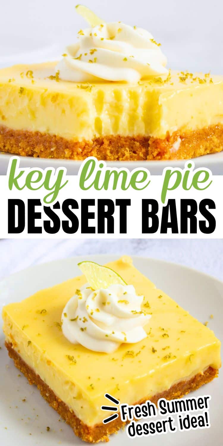 collage of key lime squares.