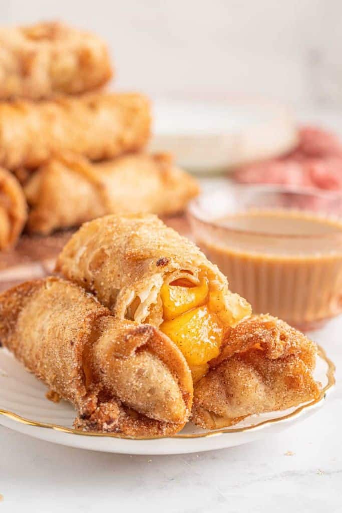 fried peach rolls.