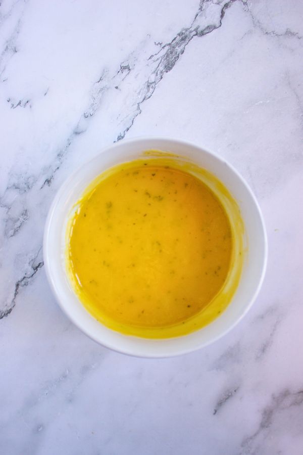 key lime curd in bowl.