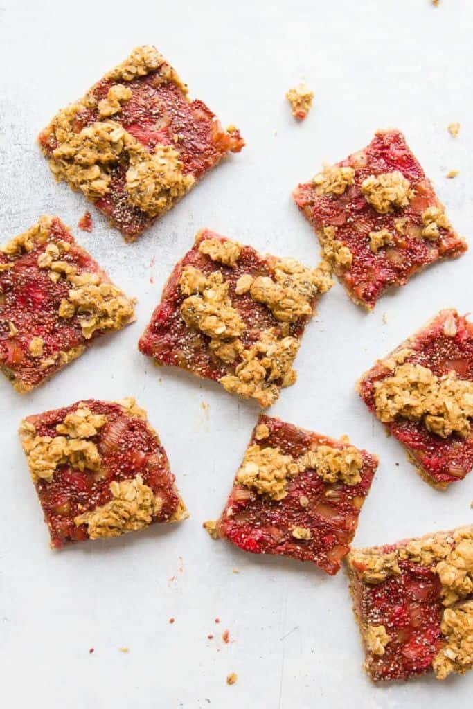strawberry rhubarb squares.