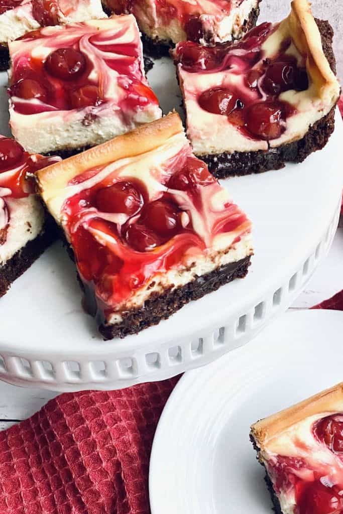 cherry brownie cheesecake bars.