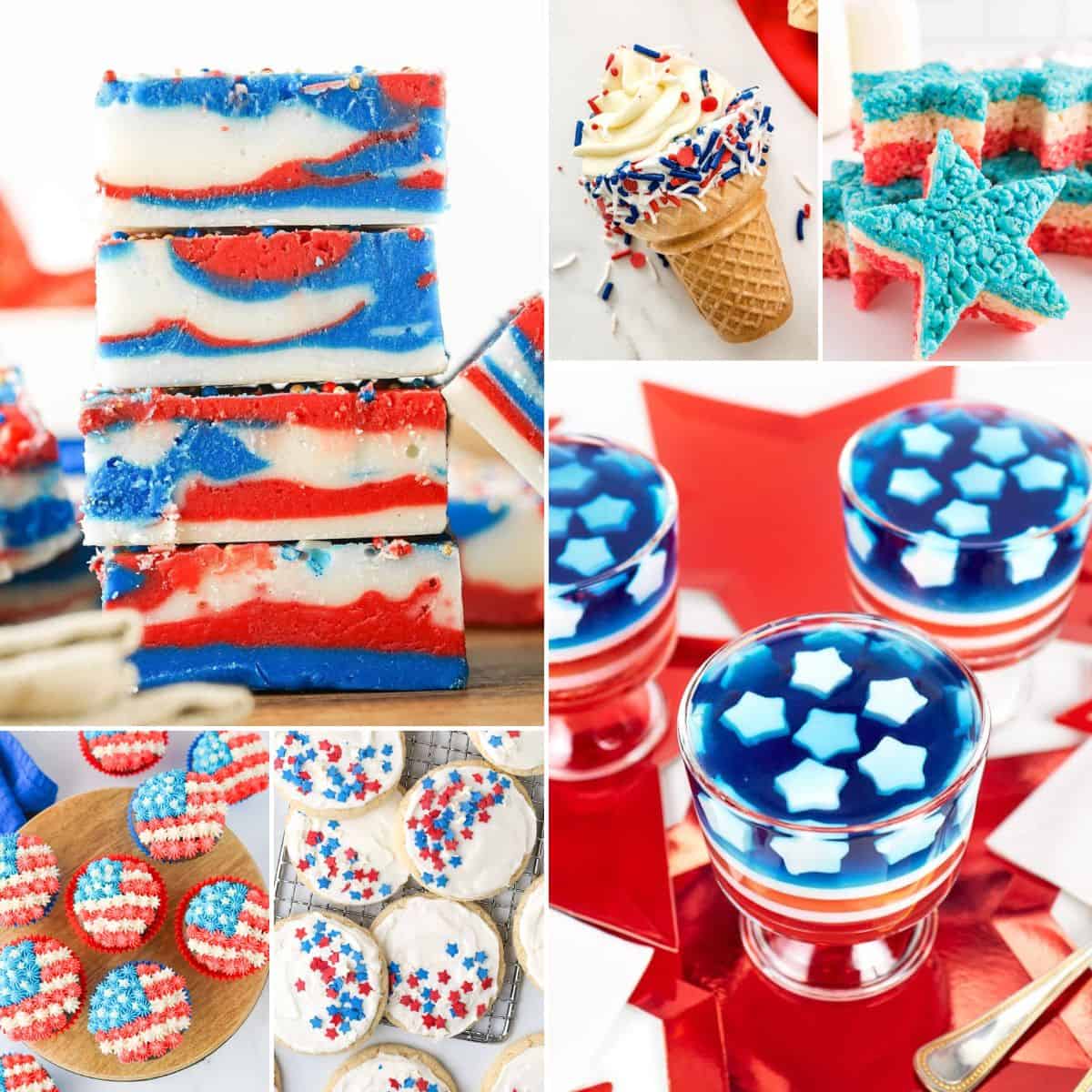 red white and blue snacks for july 4th.