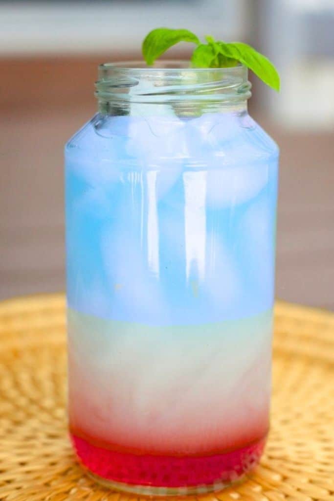 red white and blue drink for kids.