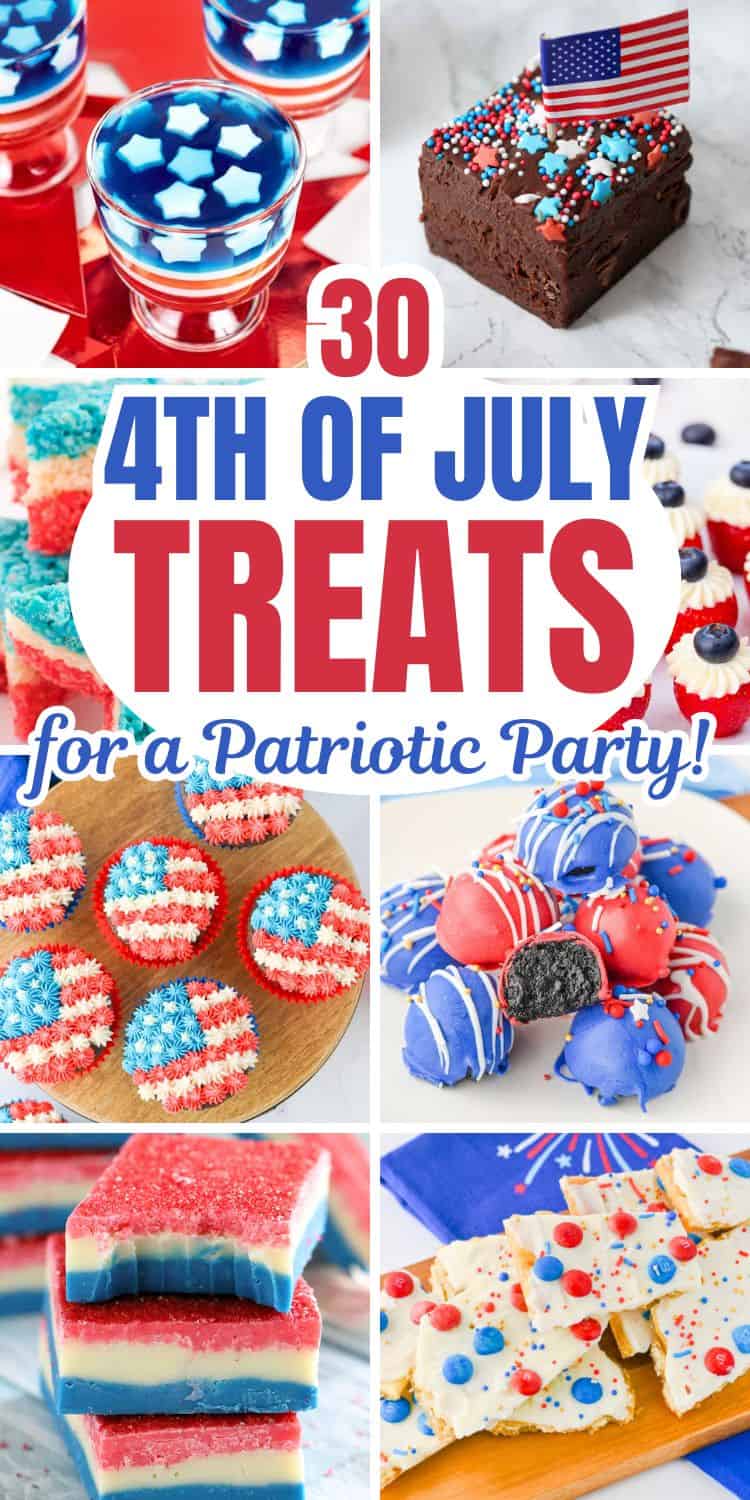 collage of fourth of july treats ideas.