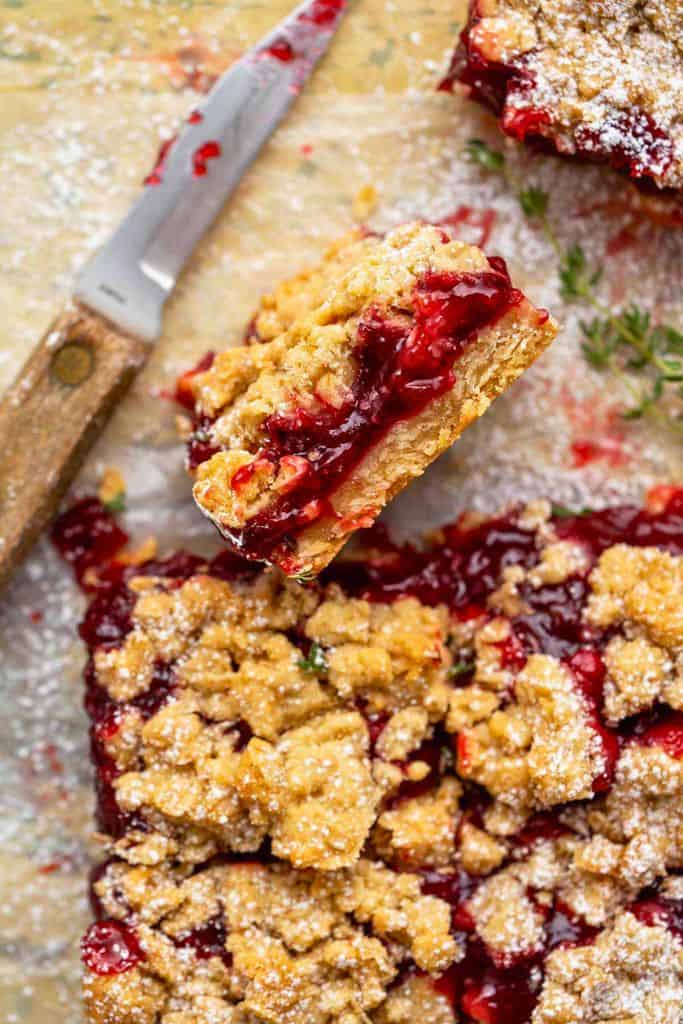 plum crumb squares.
