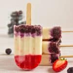 frozen yogurt popsicles stacked.