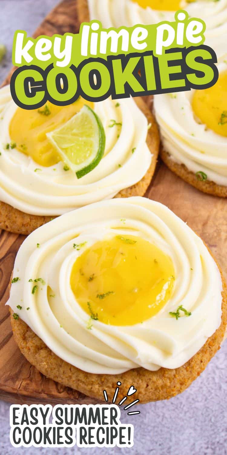 collage of summer cookies key lime.