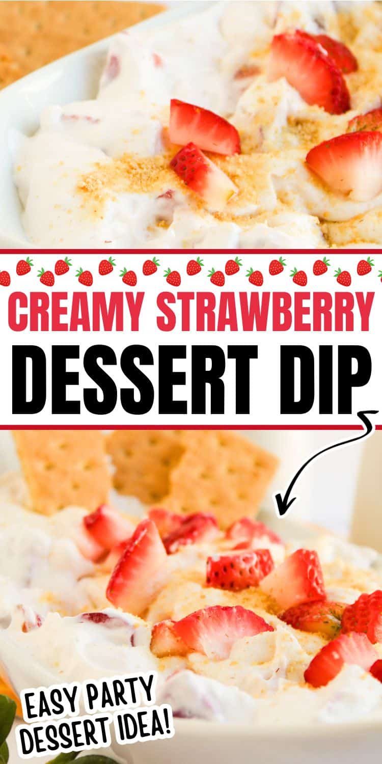 collage of strawberry sweet dip for parties.