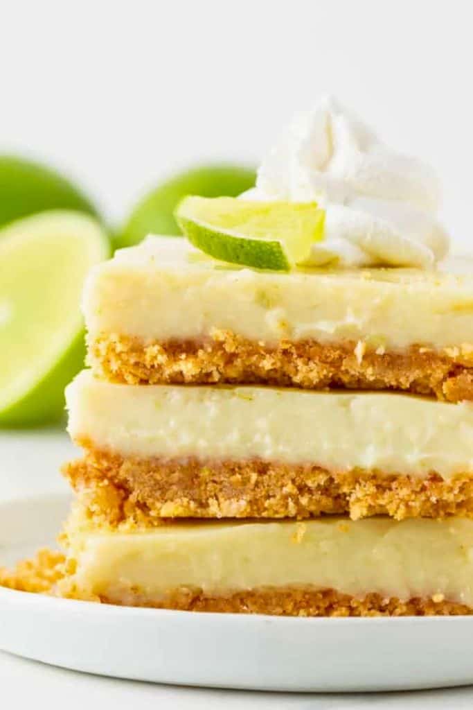 stack of key lime bars.