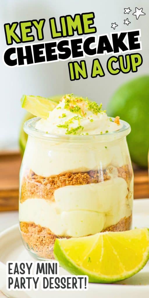 key lime layered dessert cup.