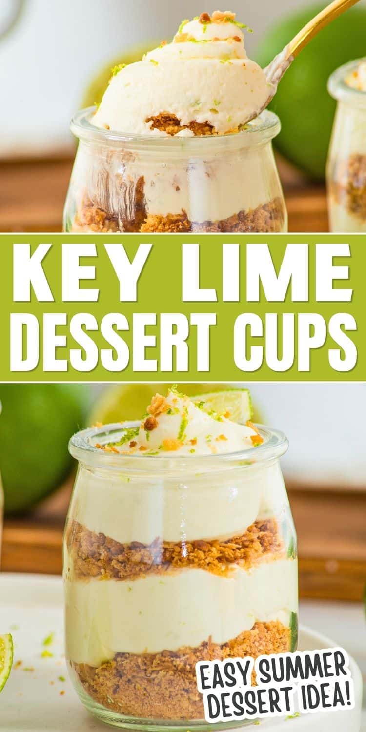 key lime cheesecake in a cup.
